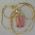 colar com pedra tcheca rosa 25x18mm rosa corrente snake dourada 48cm sem extensor fecho boia. 1P