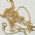 cordo montado para bujuterias com 45cm comprimento e corrente cadeado fio 0,40mm dourado. 01 pea.